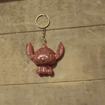 Porte clés Stitch rose
