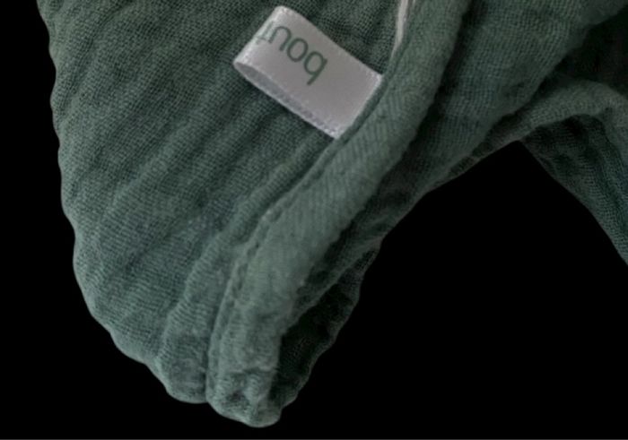 ❤️  Doudou Plat Mouchoir Carré Lange Lapin Vert Monoprix Monop Bout'chou - photo numéro 3
