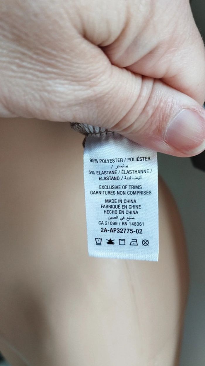 Top haut court debardeur marron beige femme taille xs - photo numéro 7