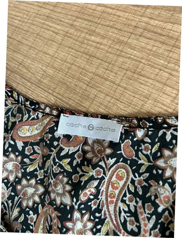 Robe imprimée avec manches 3/4 Cache Cache taille S TBE - photo numéro 14