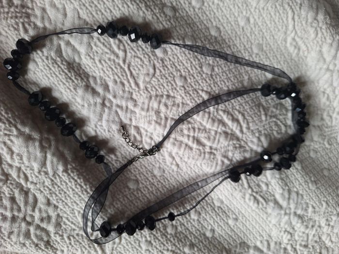 Joli collier de perles noires - photo numéro 4