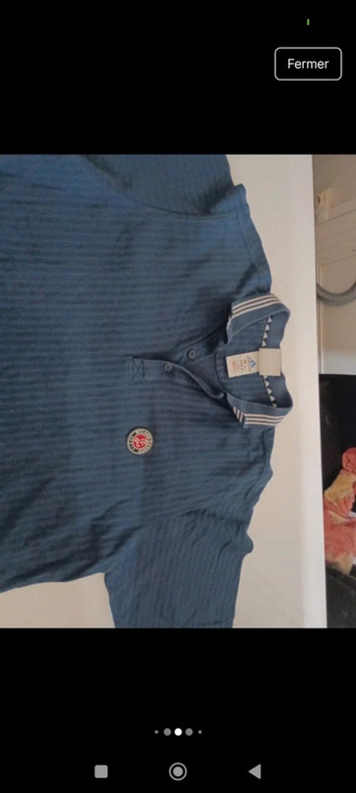 Tee shirt Polo homme Adidas x Roland Garros taille XXL rétro vintage - photo numéro 4