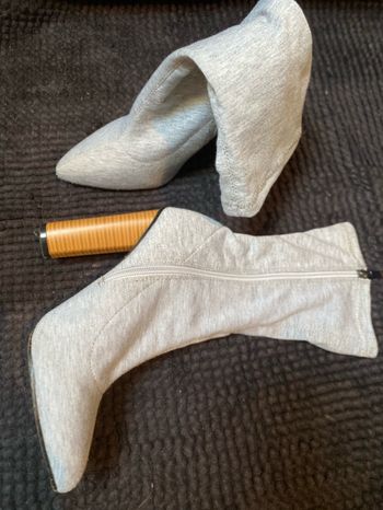 Bottines tissus gris chiné 36 roxie sweet suede