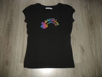 TEE SHIRT MC NOIR "CACHE CACHE" - TAILLE 4 - n°08
