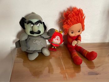 3 poupées rainbow brite Romeo red sprite doll , villain doll grismine red butler 1983 mattel vintage