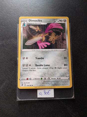Carte Pokémon Dimoclès 134/192