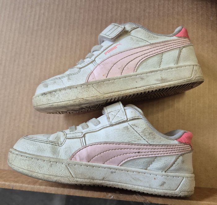 Basket Puma pointure 27 blanche et rose - photo numéro 7