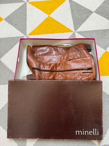 Bottes à talons en cuir Minelli Taille 39