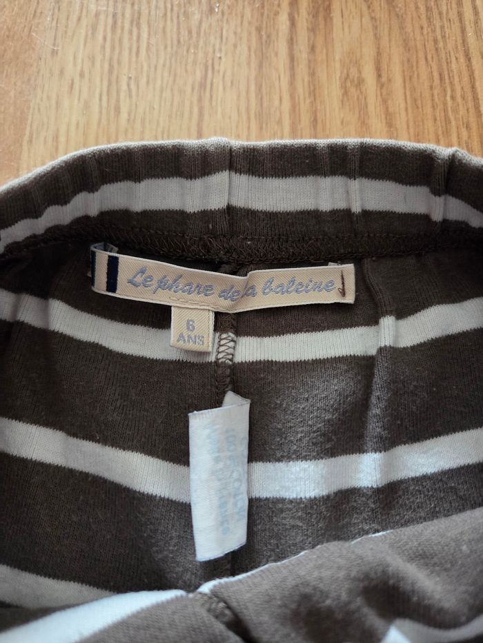 Short Le Phare de la Baleine - Rayé Gris & Blanc - Taille 6 ans - photo numéro 4