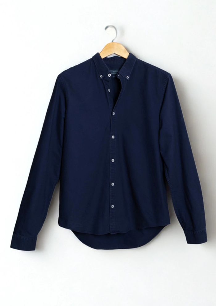 Chemise manches longues bleu marine • long sleeves navy shirt Zara Man Size M