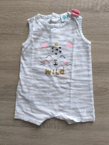 Barboteuse pyjama short 9 mois chat