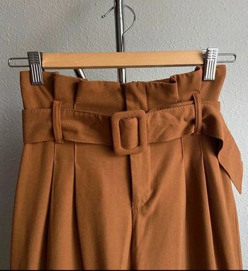 Pantalon paperbag marron