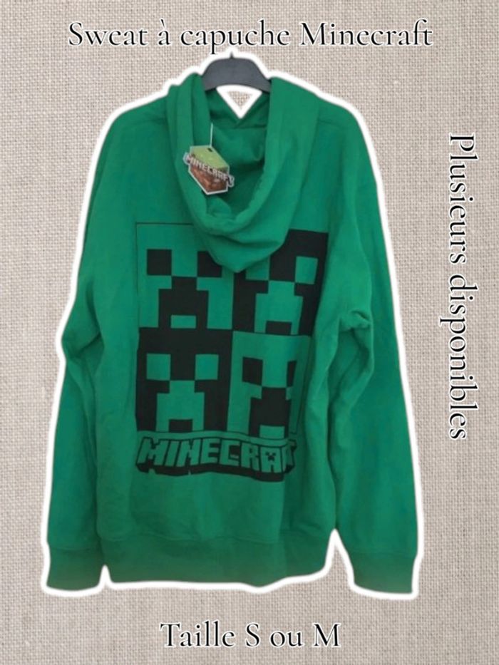 Sweat à capuche Minecraft - De chez Celio - Taille S ou M - Neuf - photo numéro 2