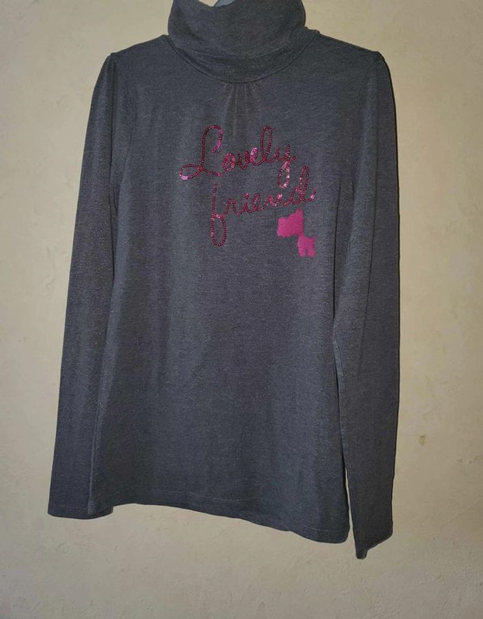 tee shirt col roulé fille 14 ans - photo numéro 2