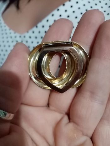 Broche à clip dorée vintage