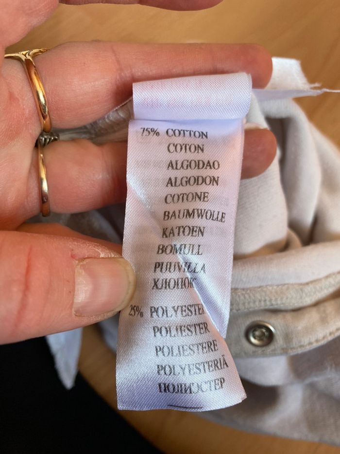 Beau pyjama en velours 1 pièce/grenouillère grise Vertbaudet T. 3 mois/60 cm fille TBE - photo numéro 12