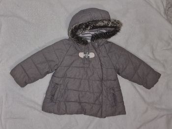 Doudoune / Manteau fourré bébé fille 12 mois Obaïbi