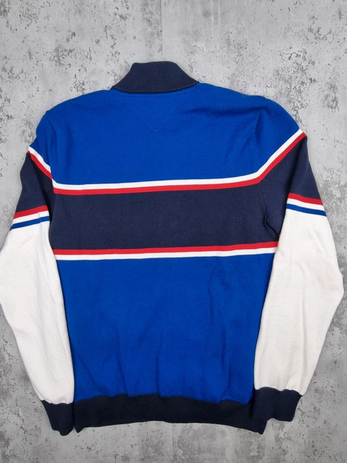 Veste zippée Tommy Hilfiger – Bleu & Blanc – Taille M Hommes (mesures en photos) - photo numéro 4