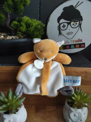 Doudou Knuffel Renard Attaché Tétine Sucette Baby Nat Romeo #geektradedoudou