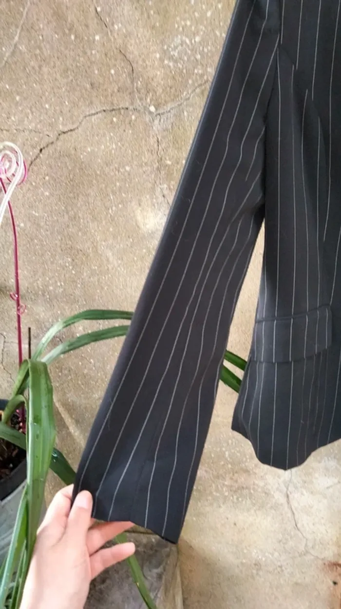 Veste blazer à rayures H&M Taille 38 - photo numéro 2