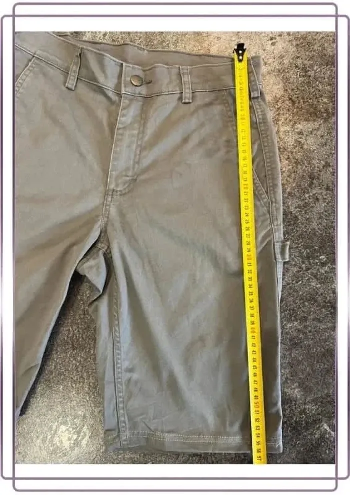 Short carpenter gris homme 40 Grit 30x30 Pantaloncini carpentiere uomo Zimmermannsshorts Herren - photo numéro 4