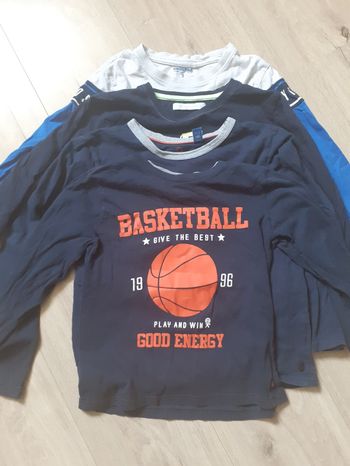 lots de 4 t-shirts  manches longues