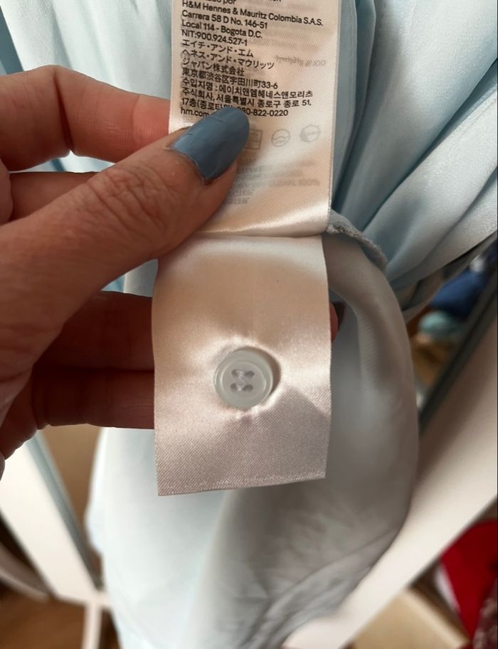 Robe chemise courte bleu clair T38 H&M neuve 🩵 - photo numéro 5