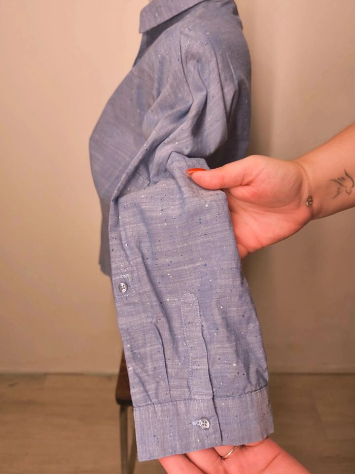 Chemise Zara Basics Z1975 Femme Taille S Bleu - photo numéro 6