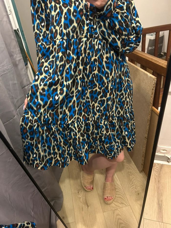 Robe col chemise Léopard - photo numéro 2