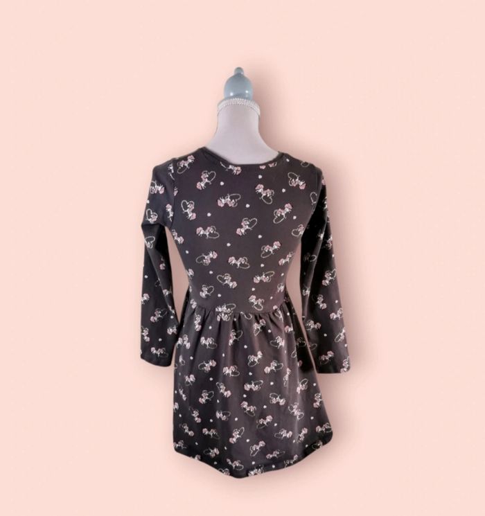 Robe manches longues marron licornes et cœur pailletés dorés C&A taille 9 ans - photo numéro 3