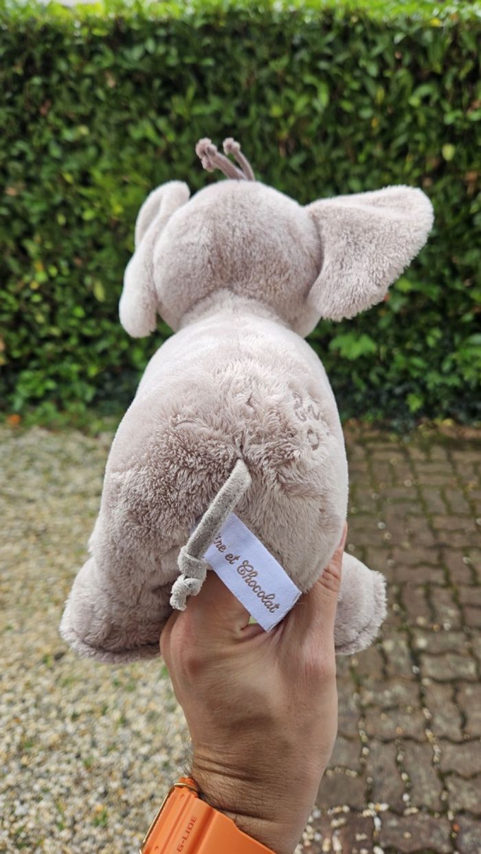 Peluche éléphant tartine et chocolat neuve - photo numéro 2