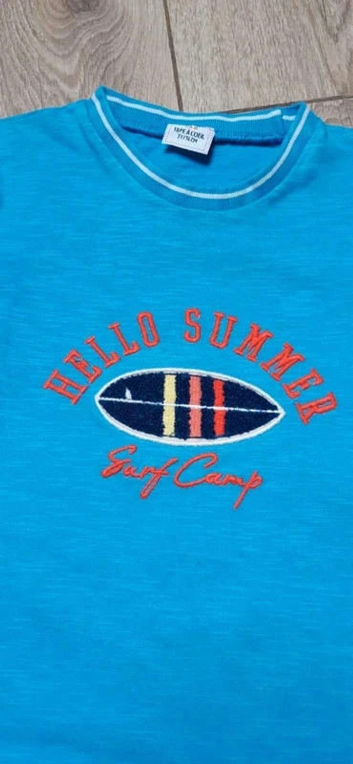 Tee-shirt tape à l'oeil "hello summer" 3 ans en très bon état - photo numéro 2