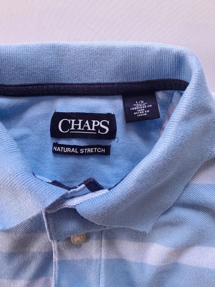 Polo rayé Chaps modèle natural strech grand L - photo numéro 2