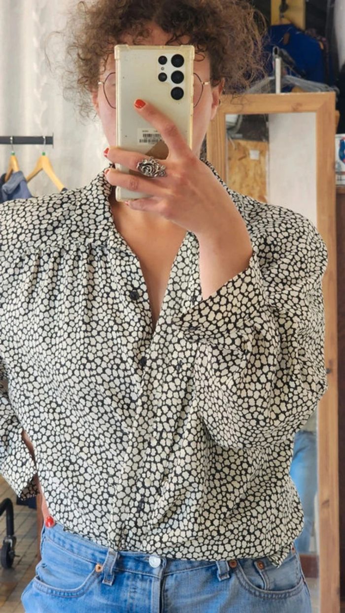 Adorable blouse à fleurs fluide vintage 80s - photo numéro 5