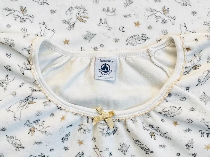 Chemise de nuit chaude en velours scintillant collection Noël Petit bateau T-12 ans - photo numéro 4