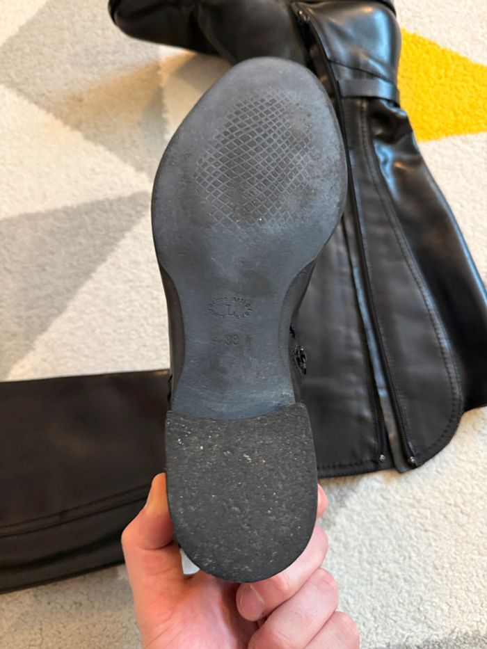 Bottes à talons en cuir Minelli Taille 38 - photo numéro 6