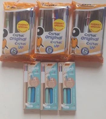Lot fournitures scolaires, Bic, Tipp ex, Scotch, Excompta, Mappe, NEUF