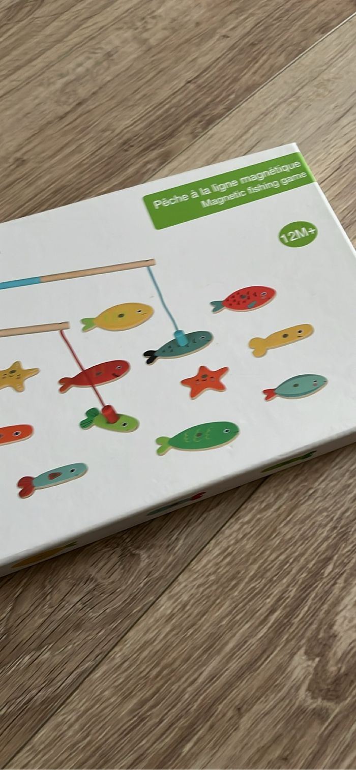Pêche à la ligne magnétique en bois - photo numéro 3