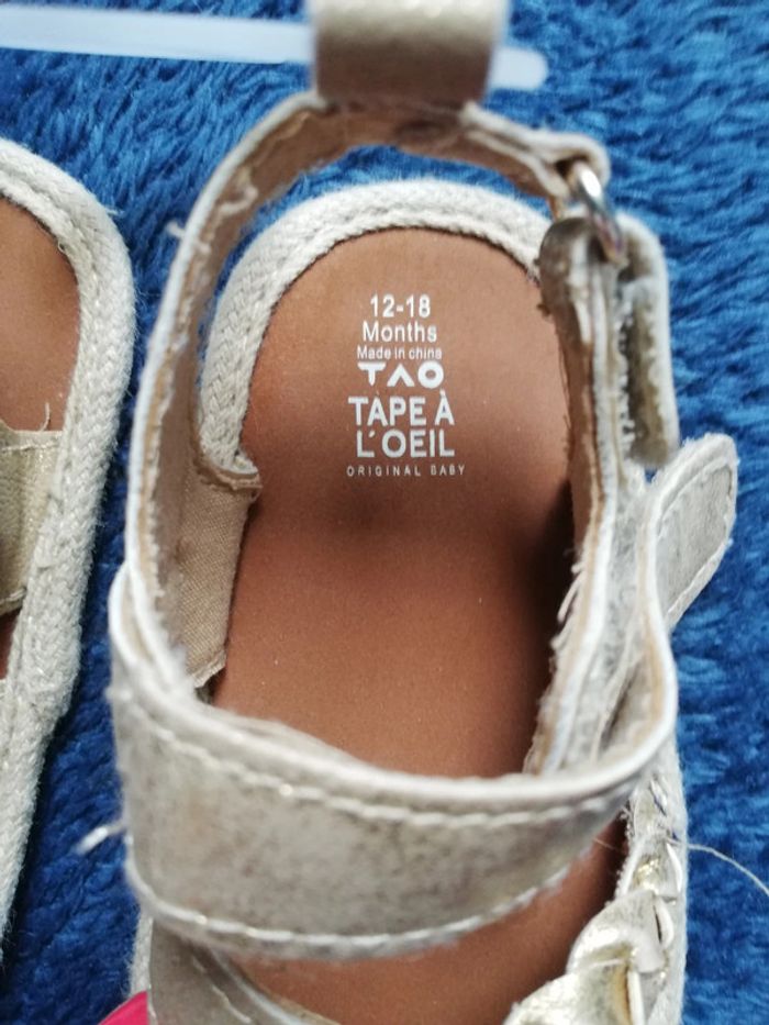 Nu-pieds dorés fille - photo numéro 2