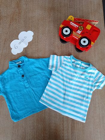 Lot de 2 tee-shirts bleus
