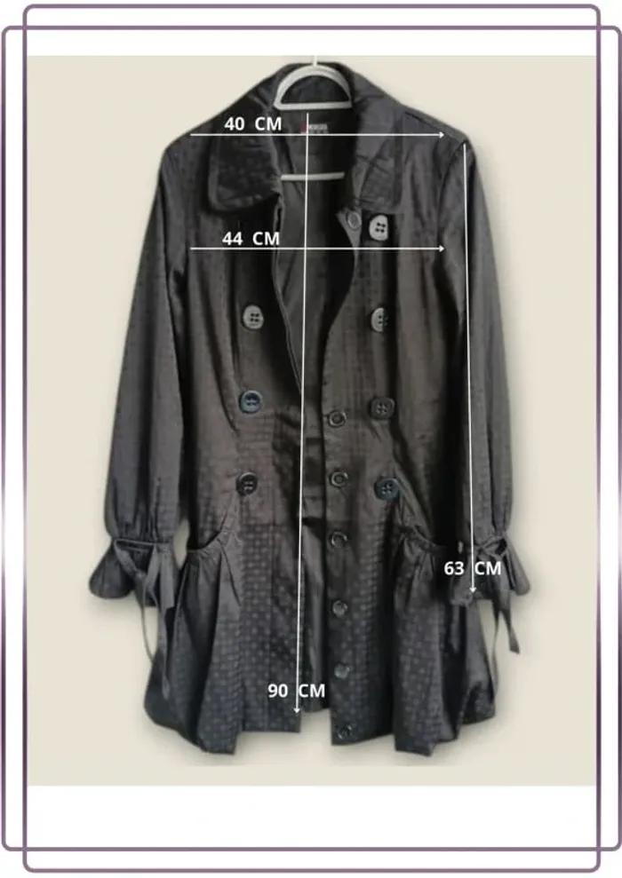 Manteau mi-long Morgan , coupe droite bas évasé,manches évasées - photo numéro 18