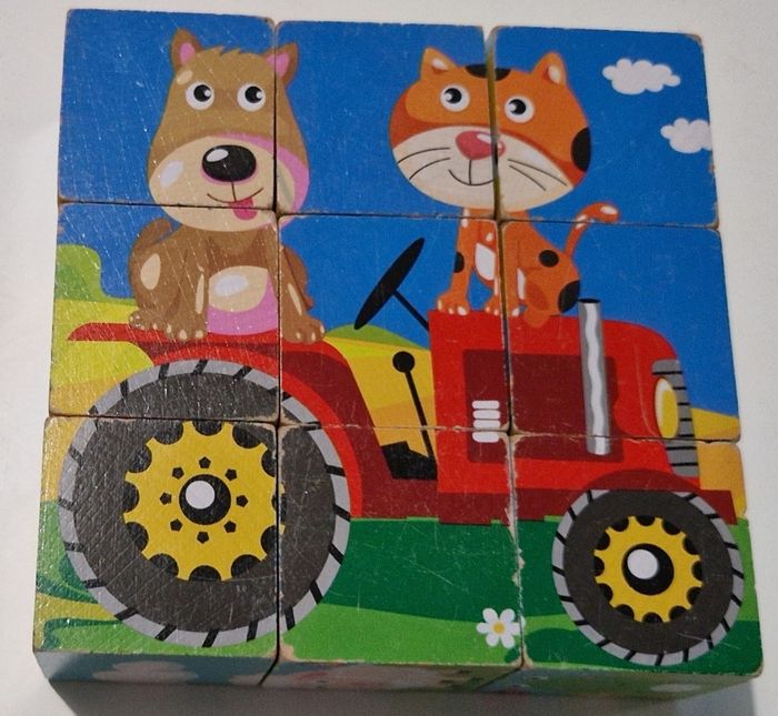 Puzzles cubes en bois - 9 pièces