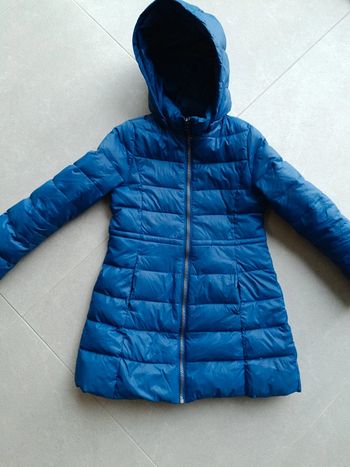 Doudoune bleu cintrée fille