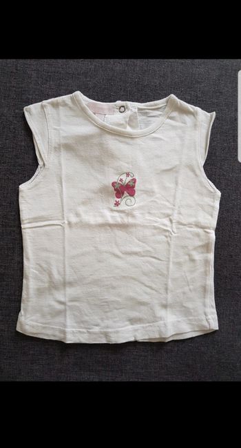 Tee-shirt sans manches fille 24 mois