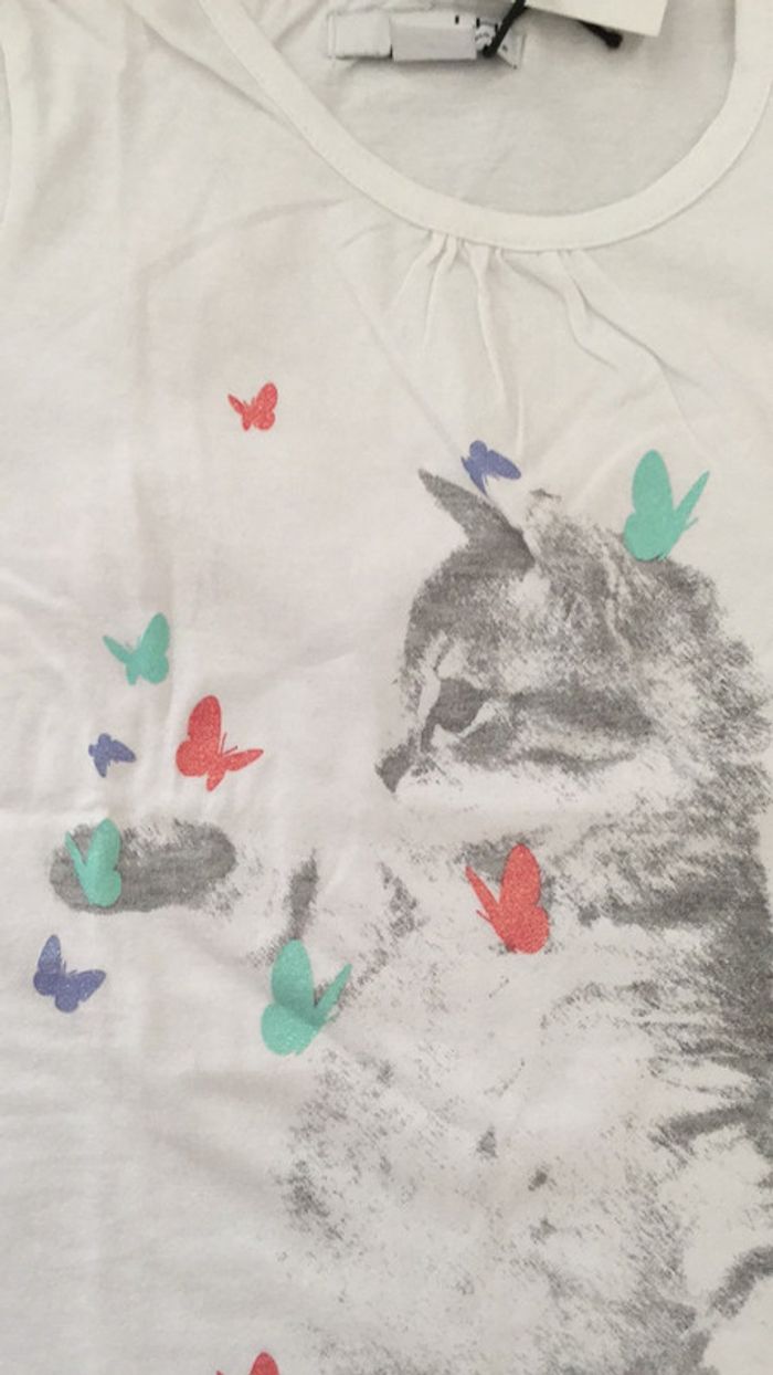 Ensemble tee shirt et legging chat 6 ans La Halle neuf - photo numéro 3