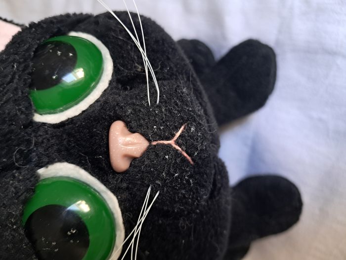 Peluche nounours Chat noir yeux verts Shadow Russ Berrie - photo numéro 2