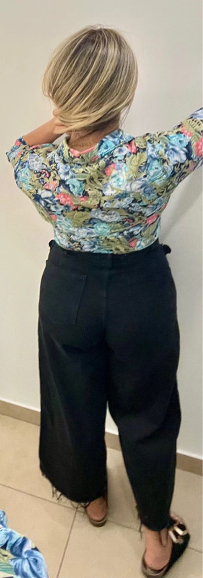 💙Chemise imprimée fleurs multicolores stradivarius Taille L - photo numéro 8