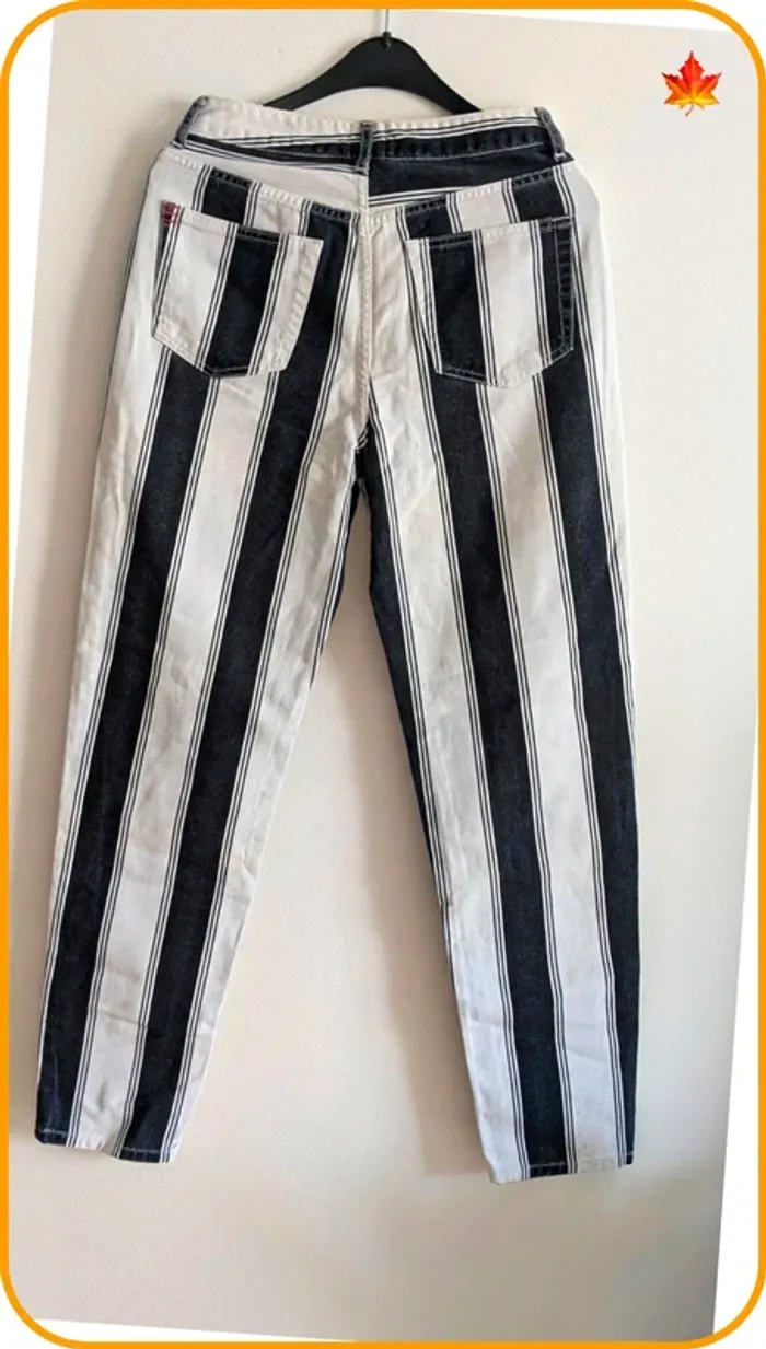 Jeans mom rayé femme BDG 36 - photo numéro 2