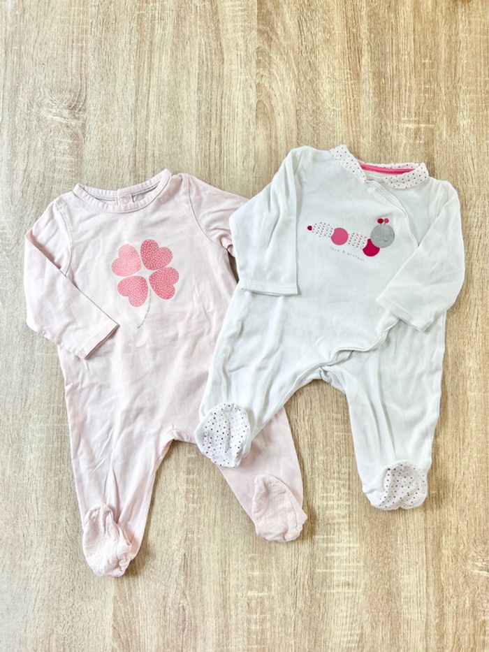 2 pyjamas bébé fille