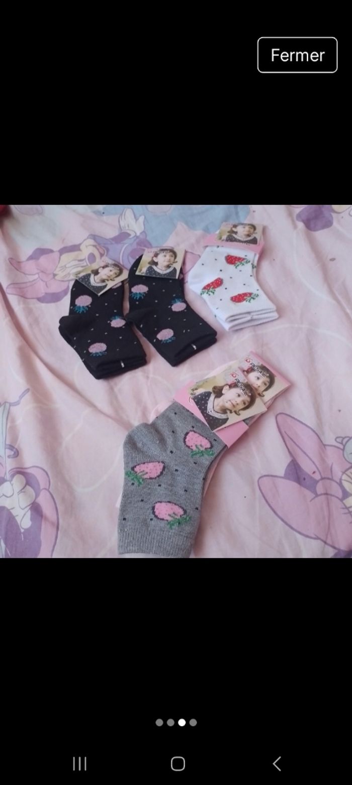 Lots de 16 chaussettes fille neuf - photo numéro 3
